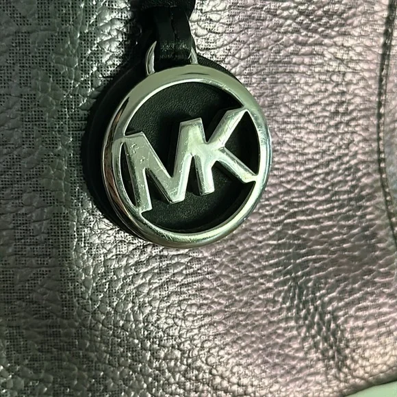 MK Purple Hologram Voyager Tote